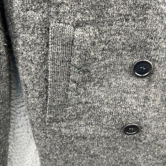 J Crew Womens Wool Peacoat Jacket Medium Gray Double Breasted Classic Minimalist - Picture 3 of 8